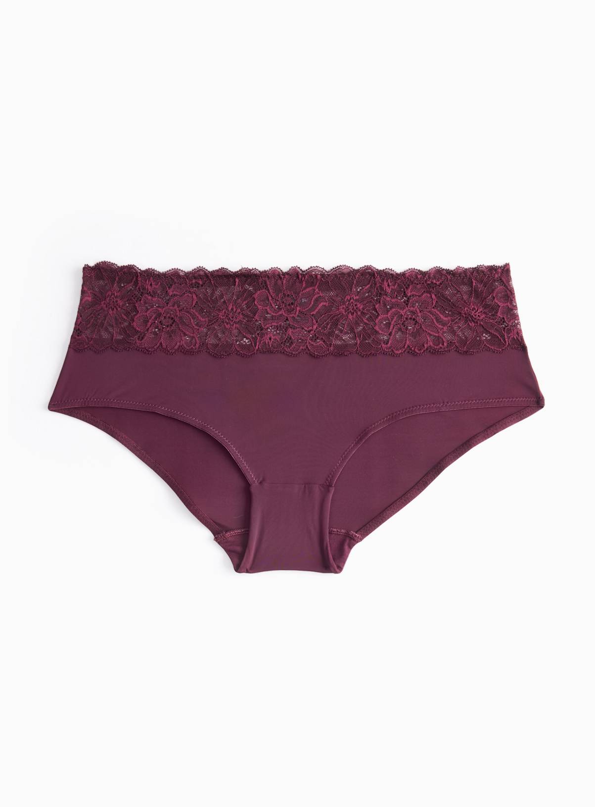 Burgundy Fleur Lace Shorts 16 - Image 2